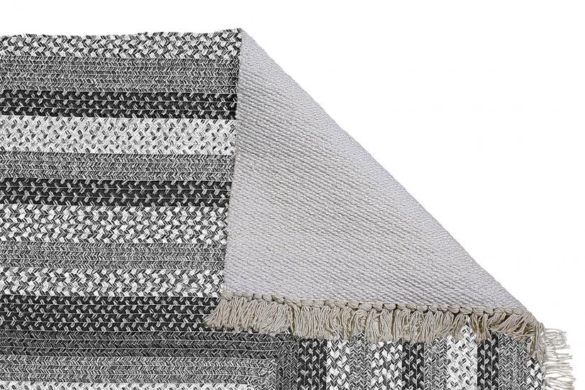 Jut Hasır Görünümlü Gri Dokuma Kilim