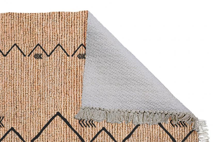 Jut Hasır Görünümlü İskandinav Desenli Dokuma Kilim