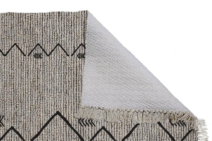 Jut Hasır Görünümlü İskandinav Desenli Dokuma Kilim