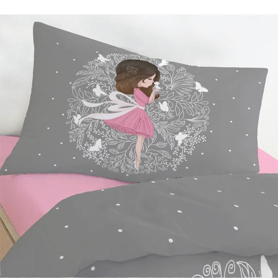 Sevimli Prenses Peri Kız Tek Kişilik Nevresim Takımı