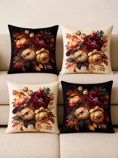 Luxury Kırlent Kılıfı Seti Floral Dekoratif Yastık